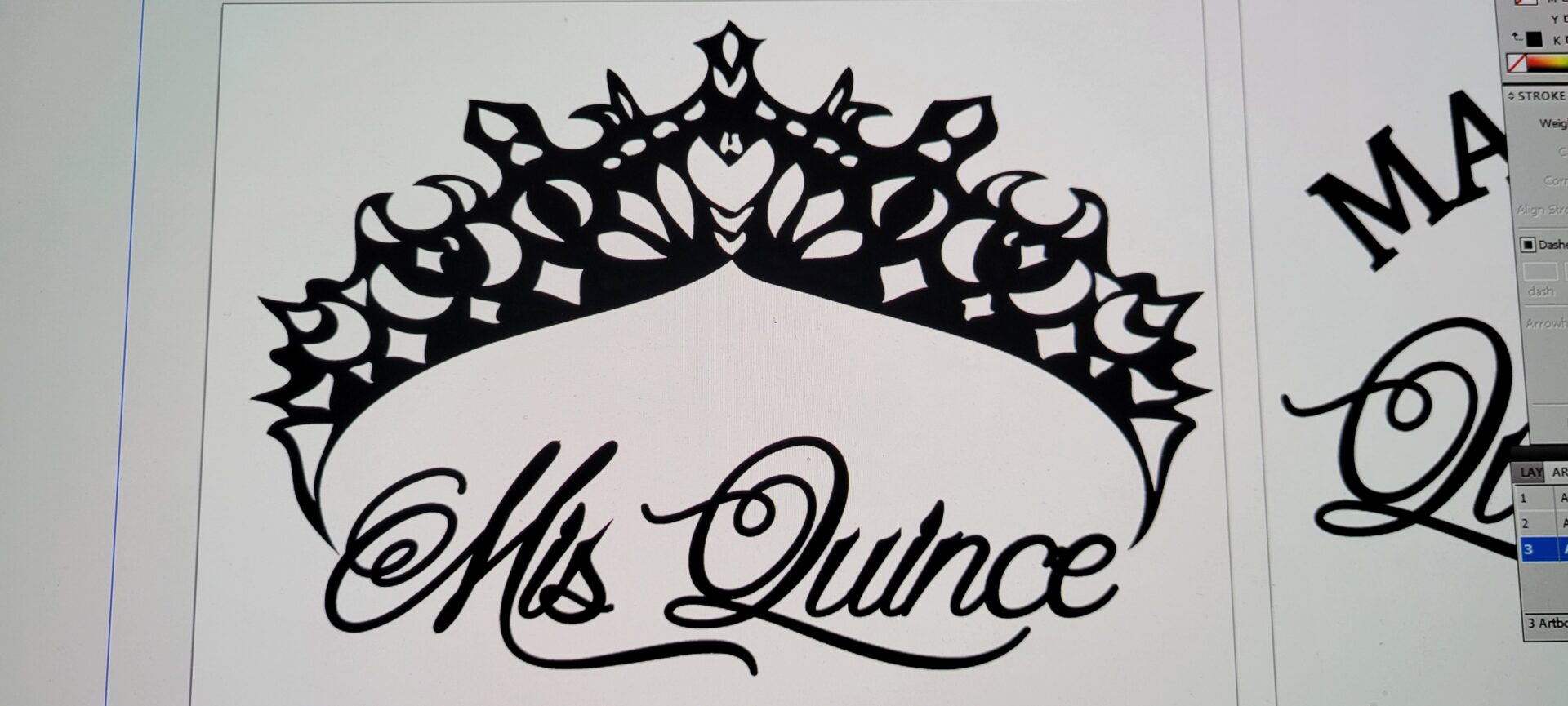 mis queen written in black with a sigh on a white background